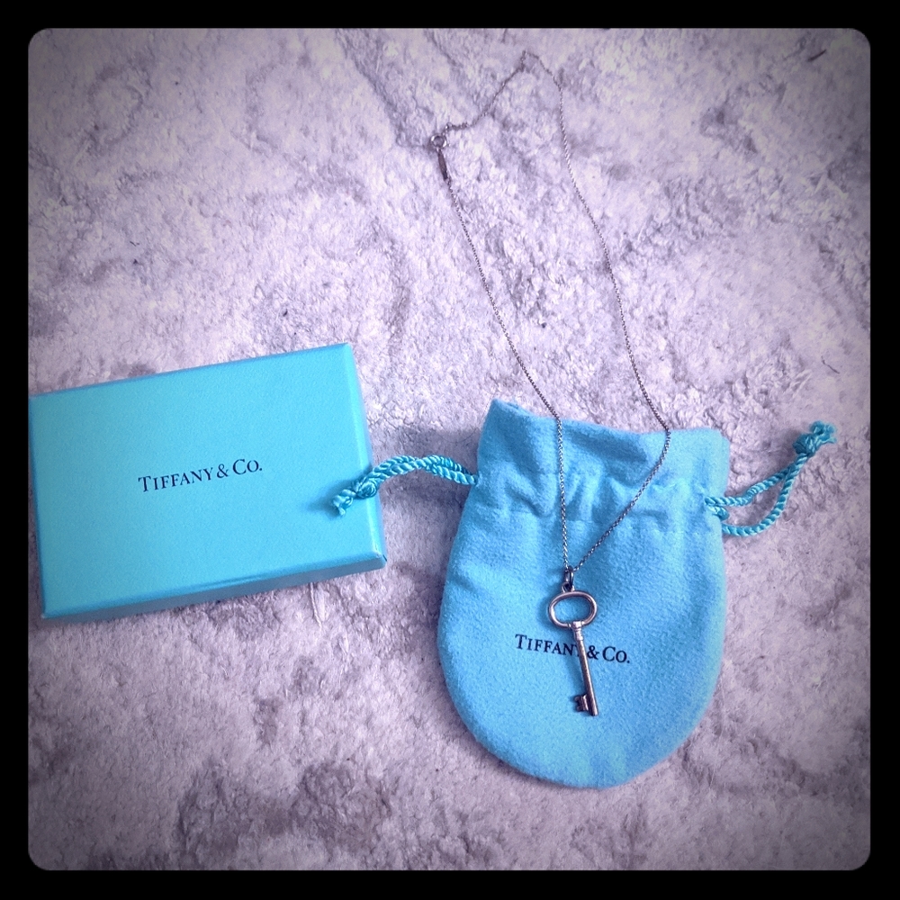Tiffany and Co. Key Pendant Necklace Silver